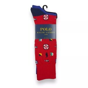 NEW 2 PAIRS MENS POLO RALPH LAUREN COTTON BLEND SIZE 10-13